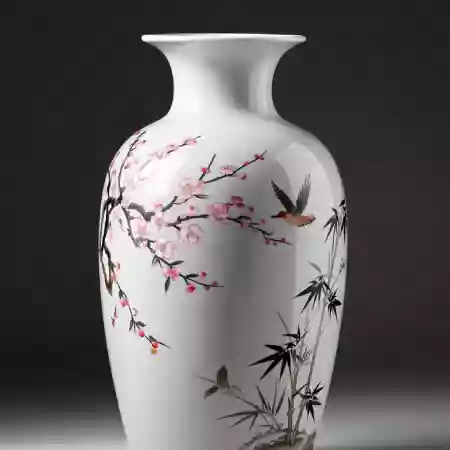 Smiling participant holding personalized vase